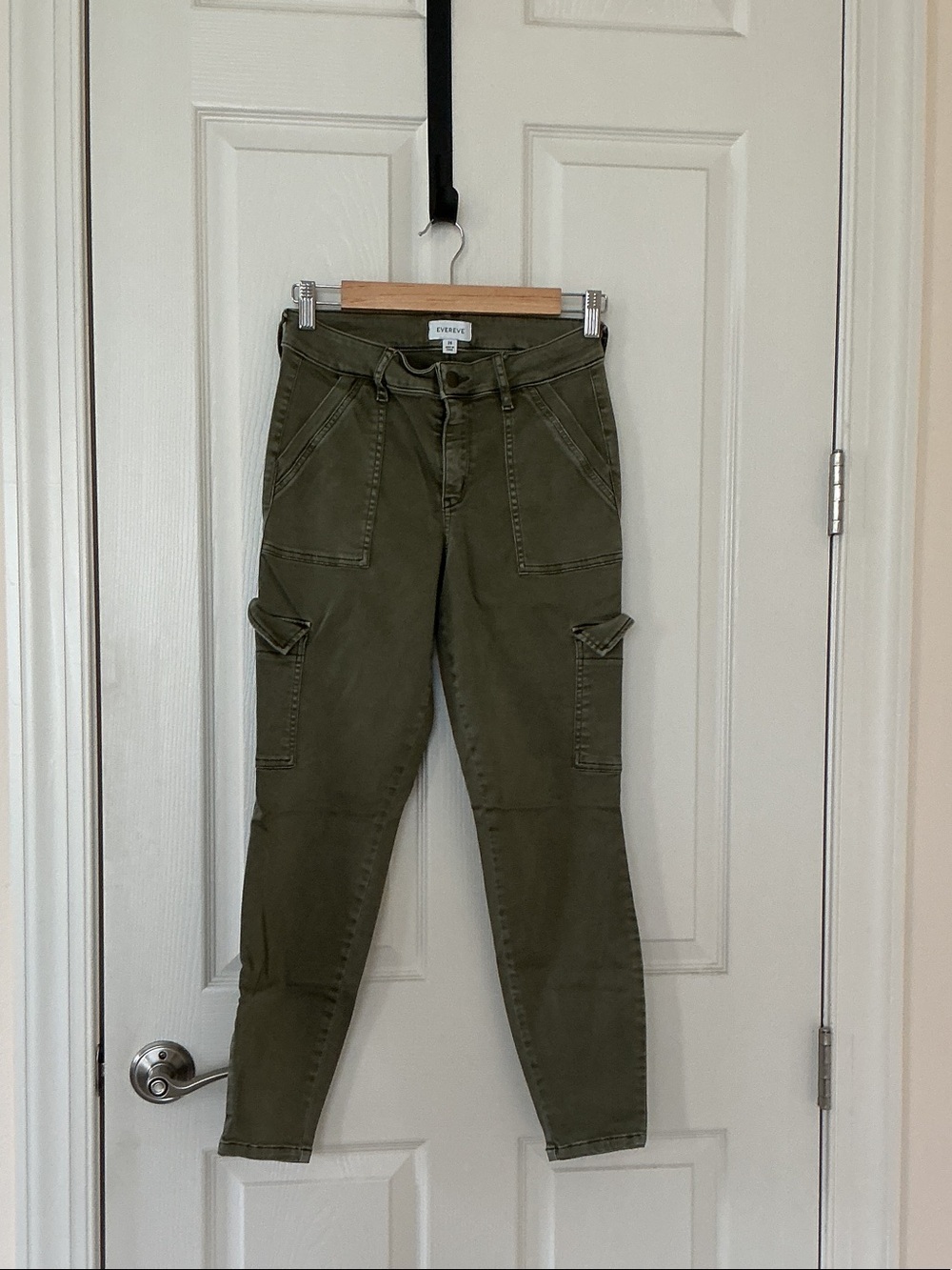 Evereve Olive Green Straight Leg Jeans